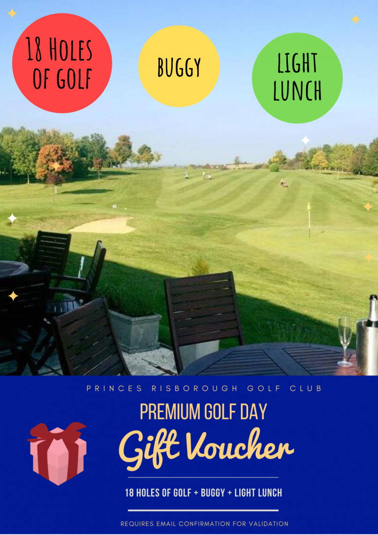 Premium VIP Golf Day Voucher for Ima Sample Princes Risborough Golf Club