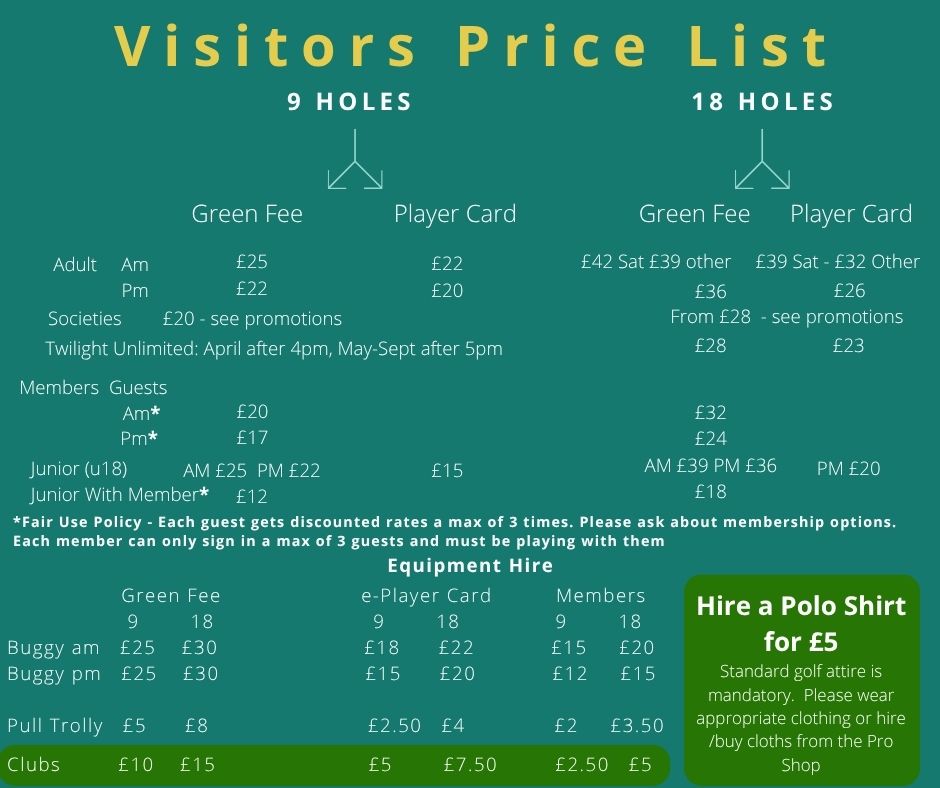 Princes Risborough Golf Club Green Fees